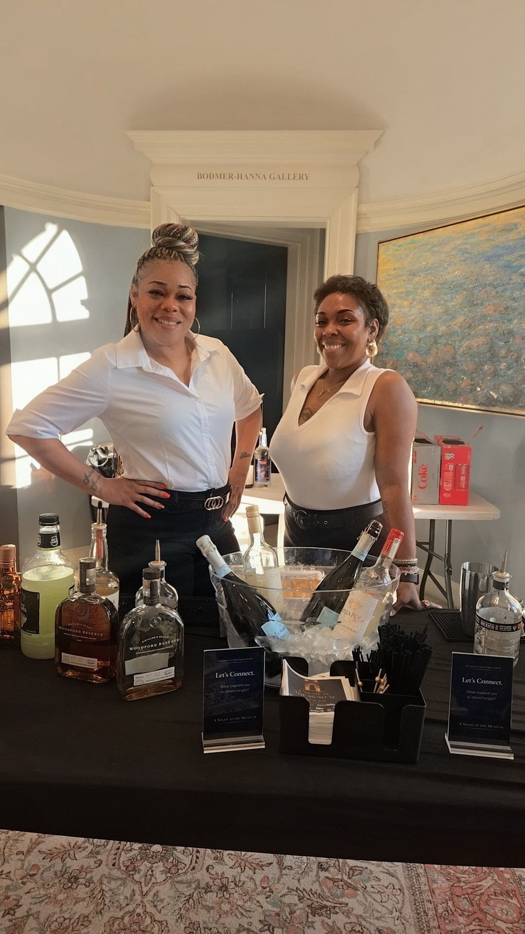 Bartending team at a service station